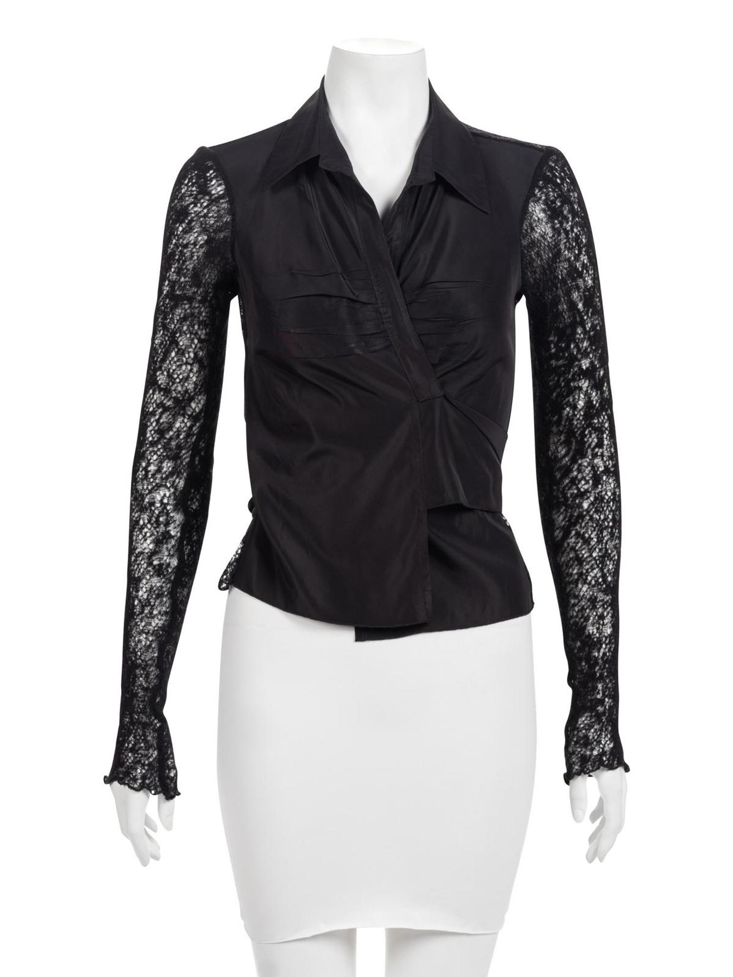 Alexander McQueen Ruffled Top & Lace Jacket, 1990-2000s