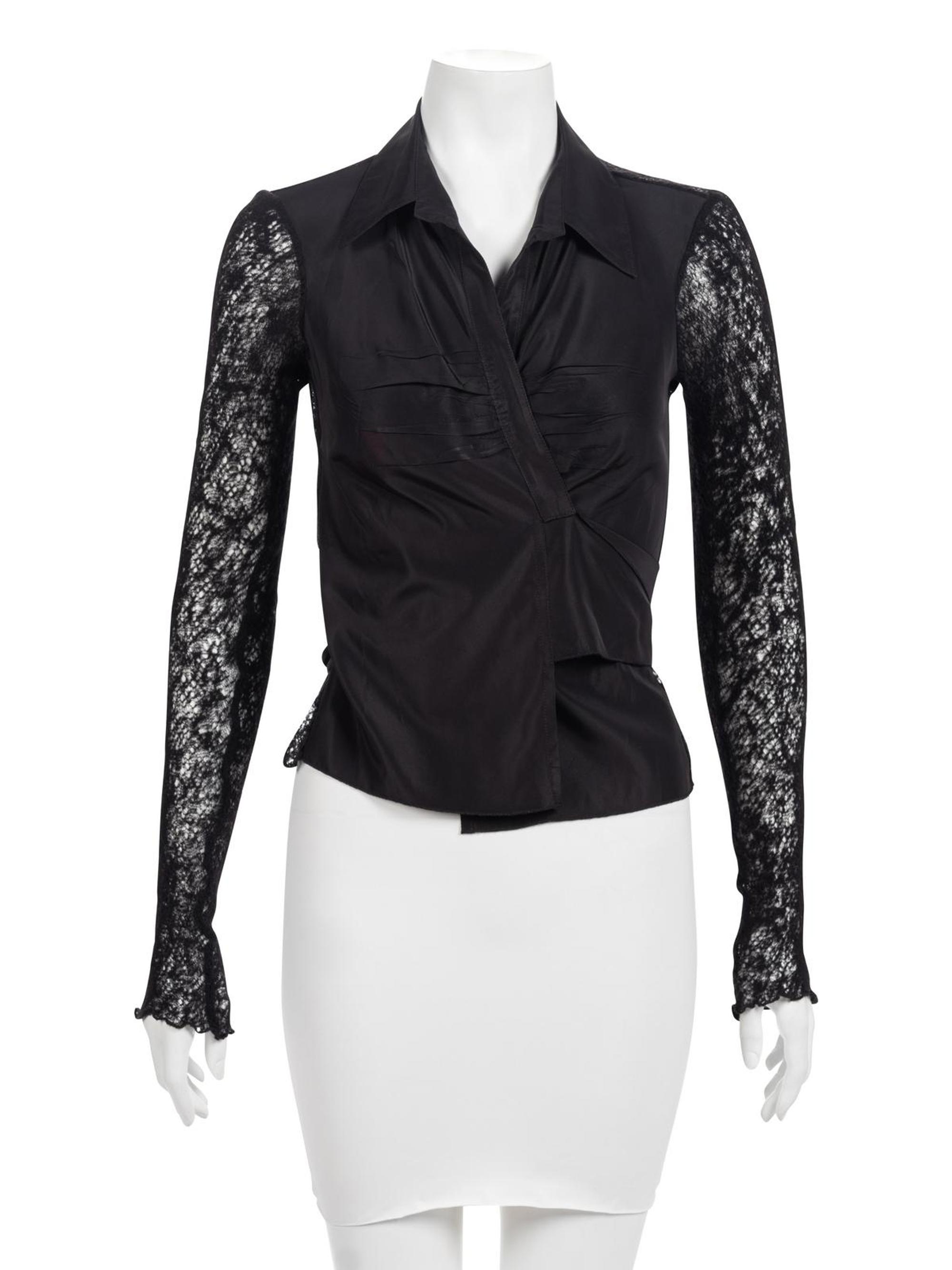 Alexander McQueen Ruffled Top & Lace Jacket, 1990-2000s