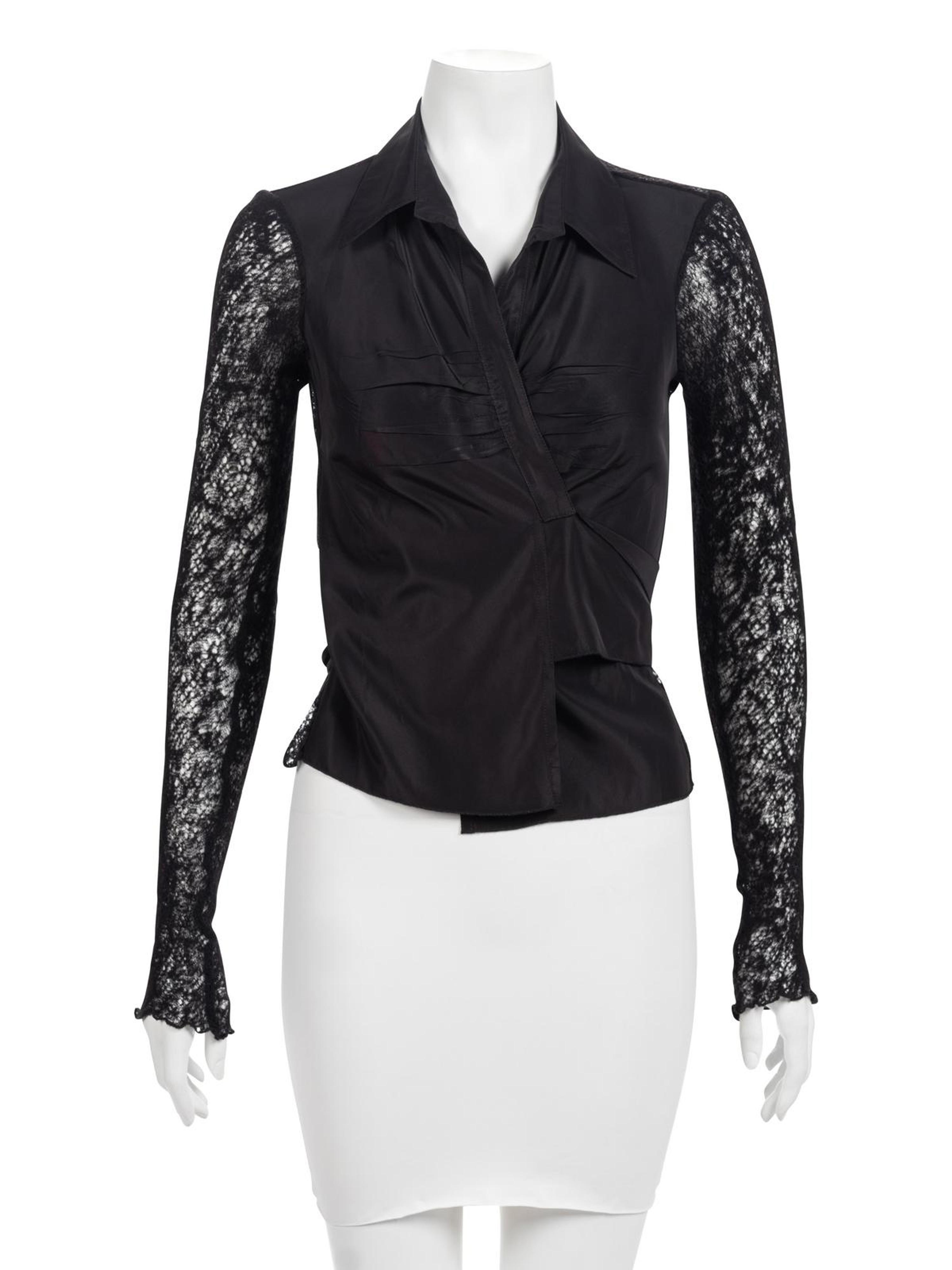 Alexander McQueen Ruffled Top & Lace Jacket, 1990-2000s