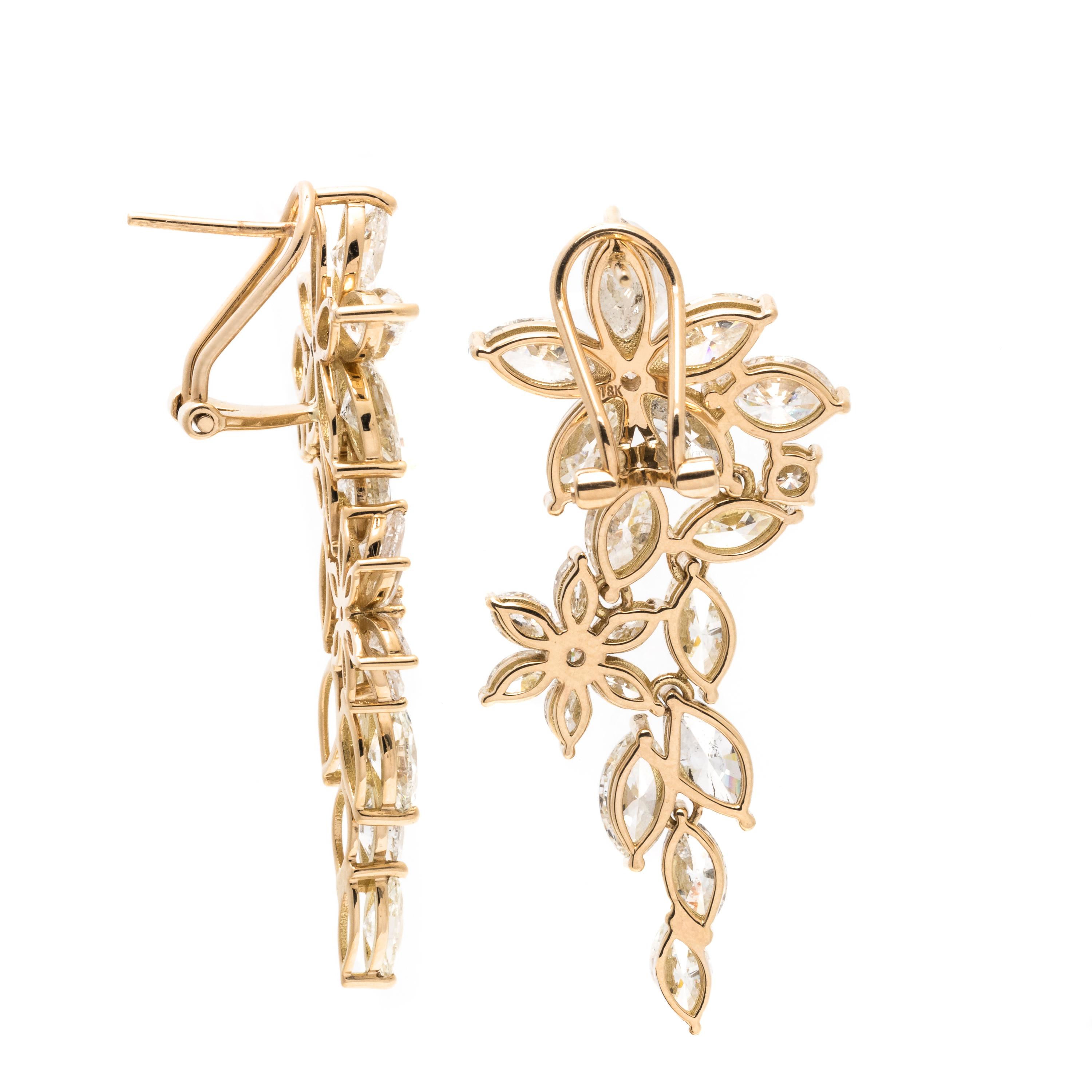 DIAMOND FLOWER EARCLIPS