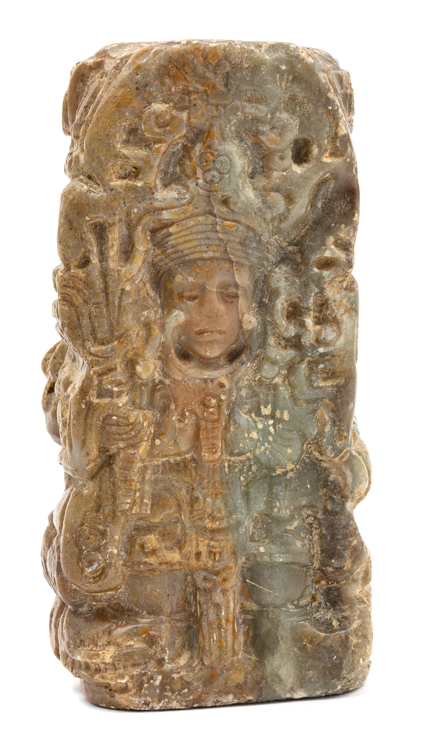 A Mayan Style Carved Stone Stele