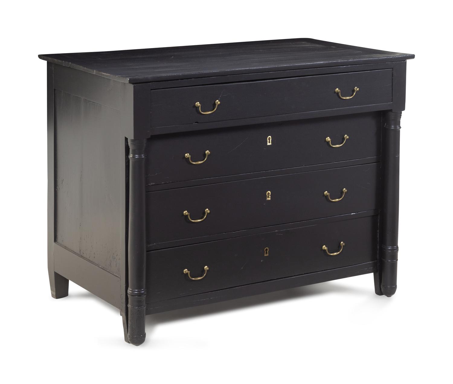 A Continental Painted Chest of Drawers