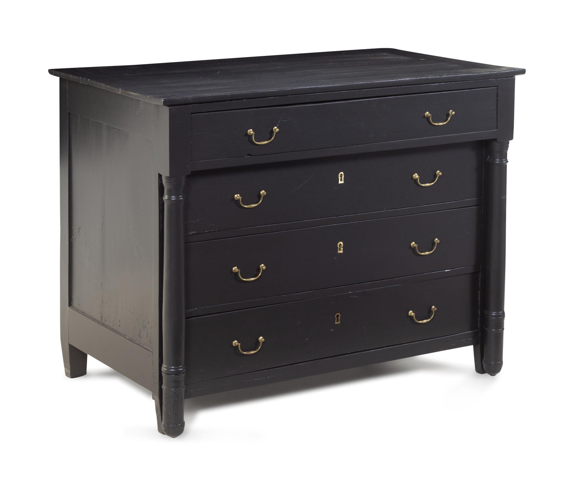 A Continental Painted Chest of Drawers