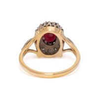 GARNET AND DIAMOND RING