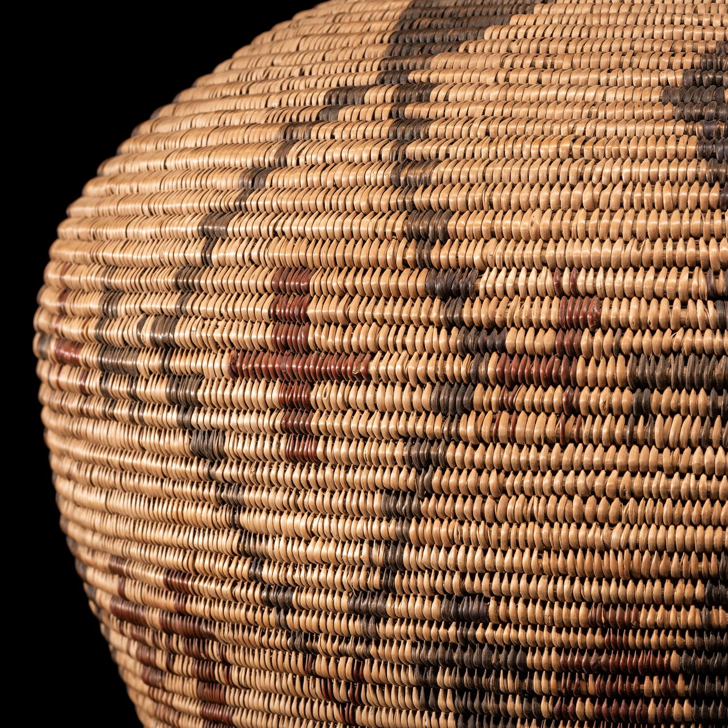 Apache Polychrome Pictorial Basketry Olla