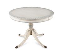 A George III Style Painted Pedestal Table