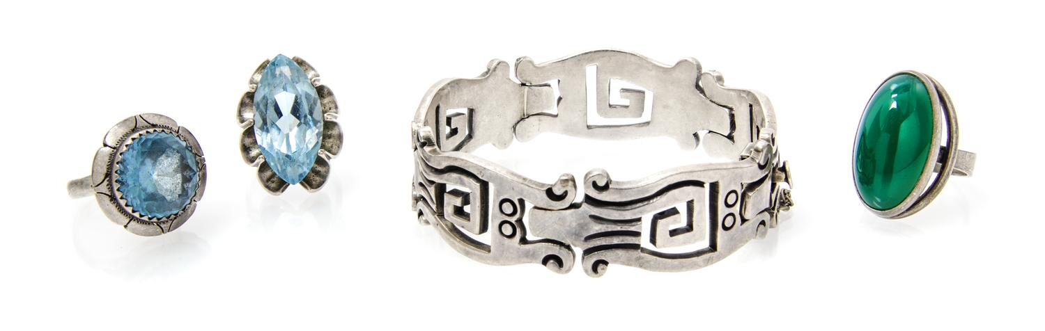 A Collection of Silver Jewelry, 59.10 dwts.