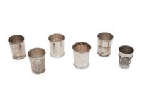 A Set of Six American Silver Julep Cups