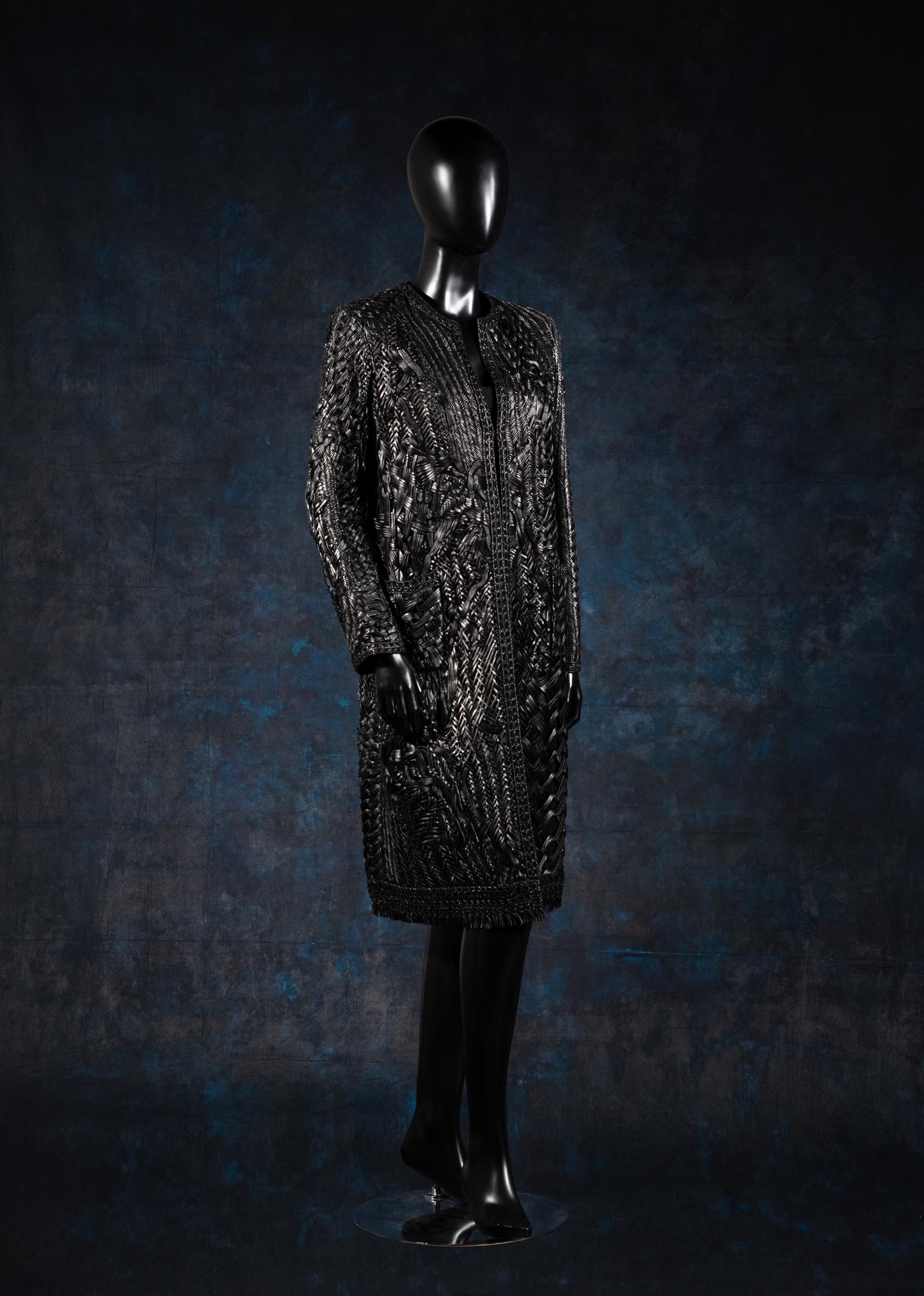 Chado Ralph Rucci Braided and Woven Leather Jacket