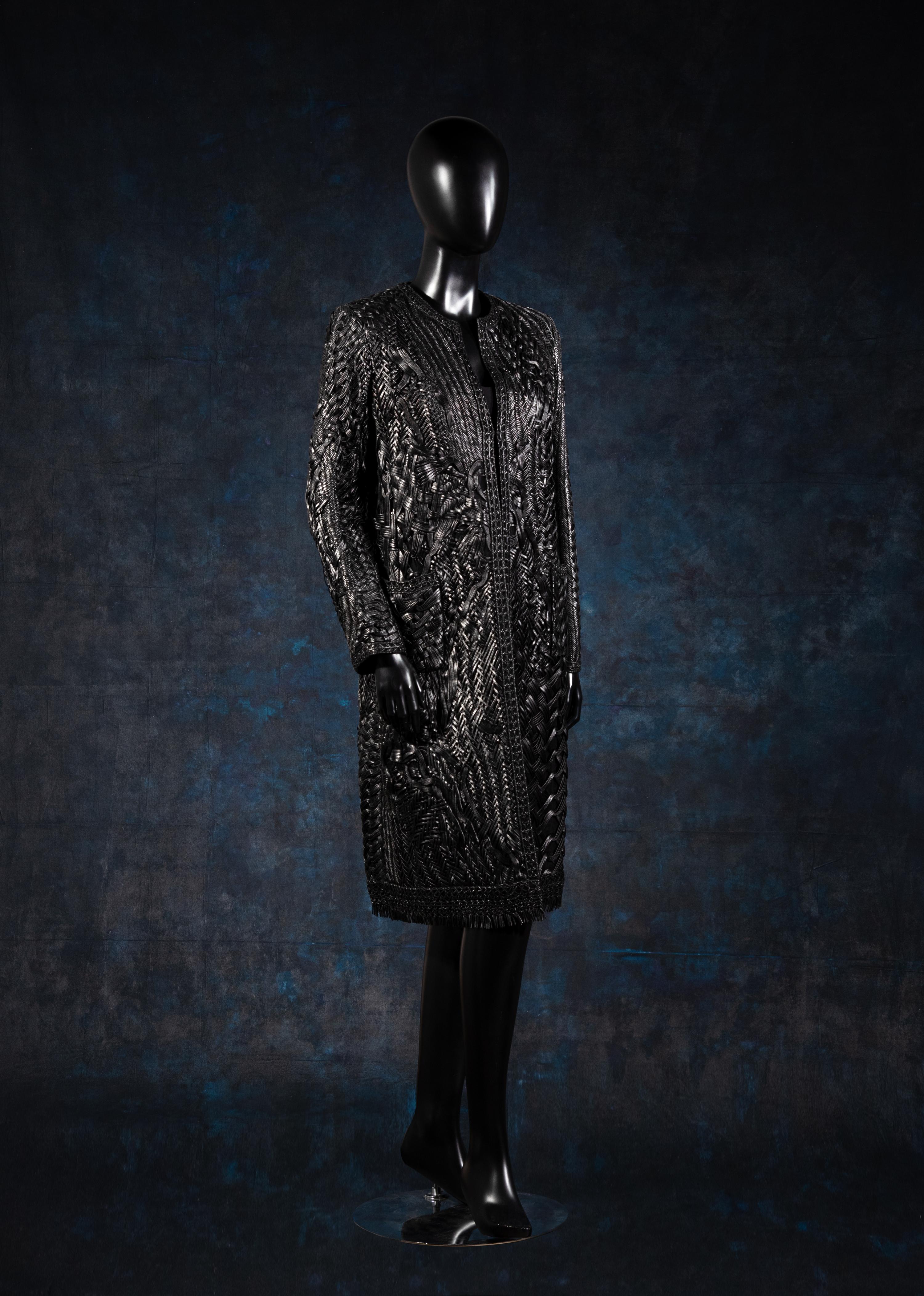 Chado Ralph Rucci Braided and Woven Leather Jacket