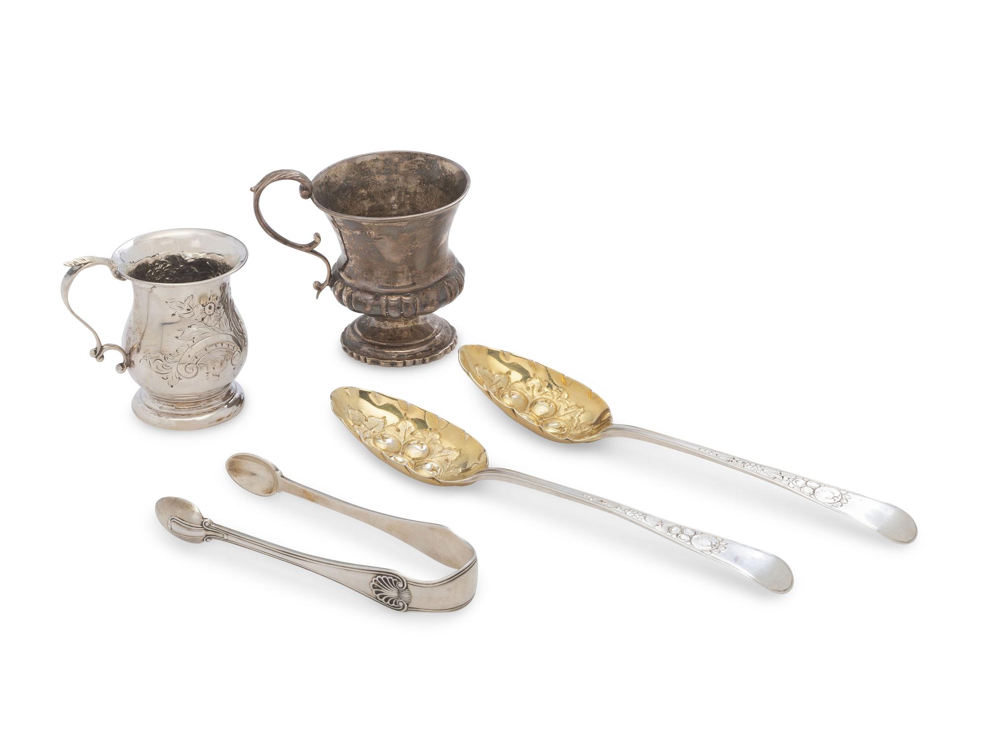 A Group of English and American Silver Serving Articles