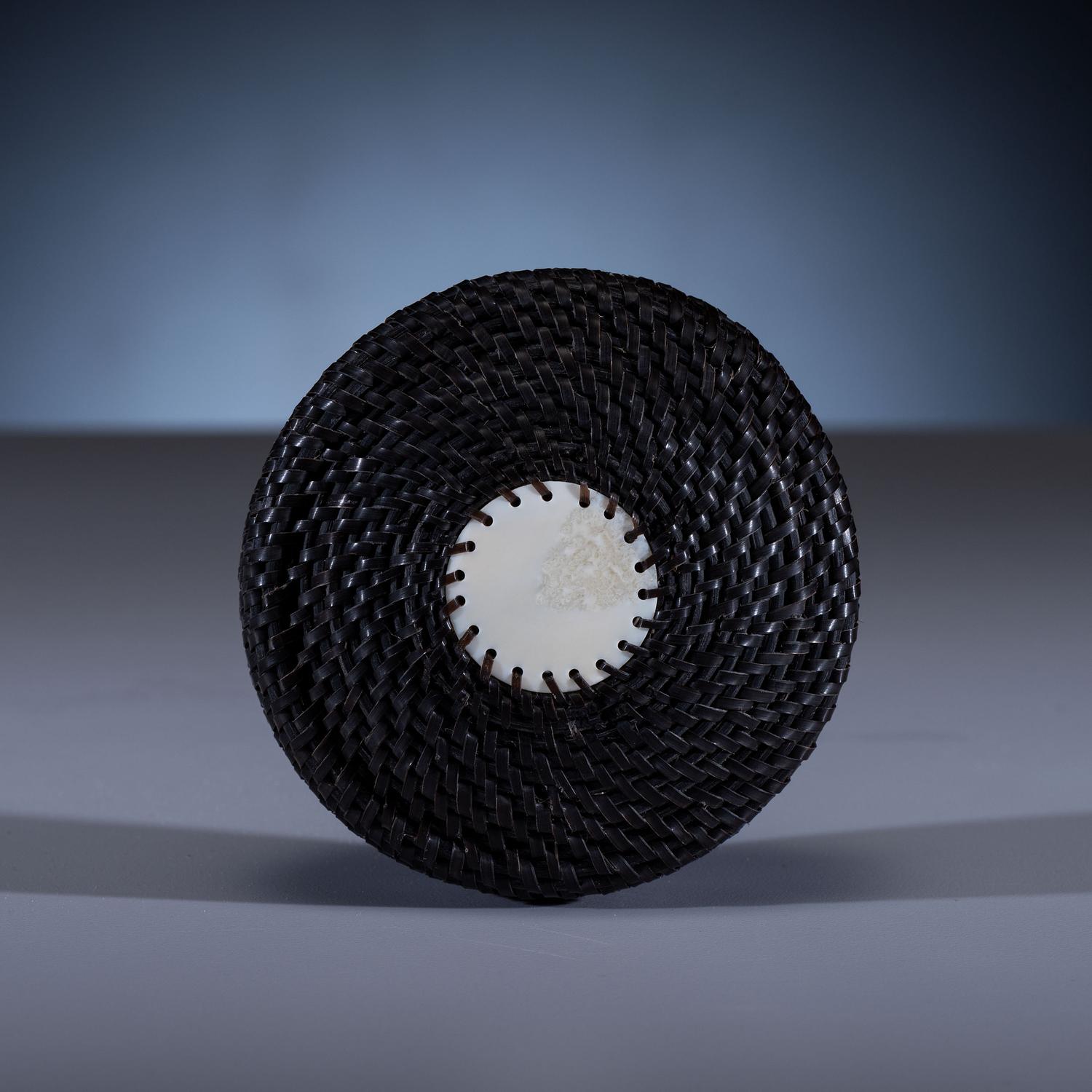 Baleen Basket, with Carved Salmon Finial