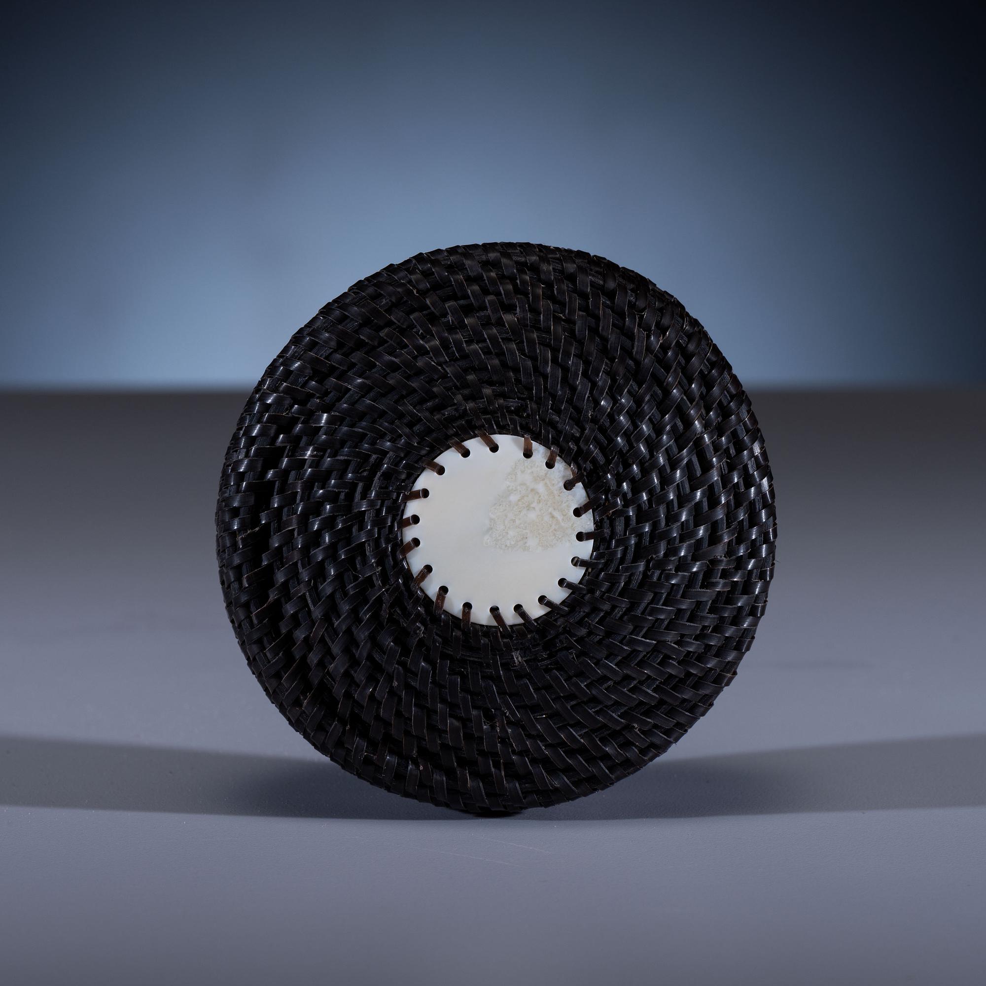 Baleen Basket, with Carved Salmon Finial
