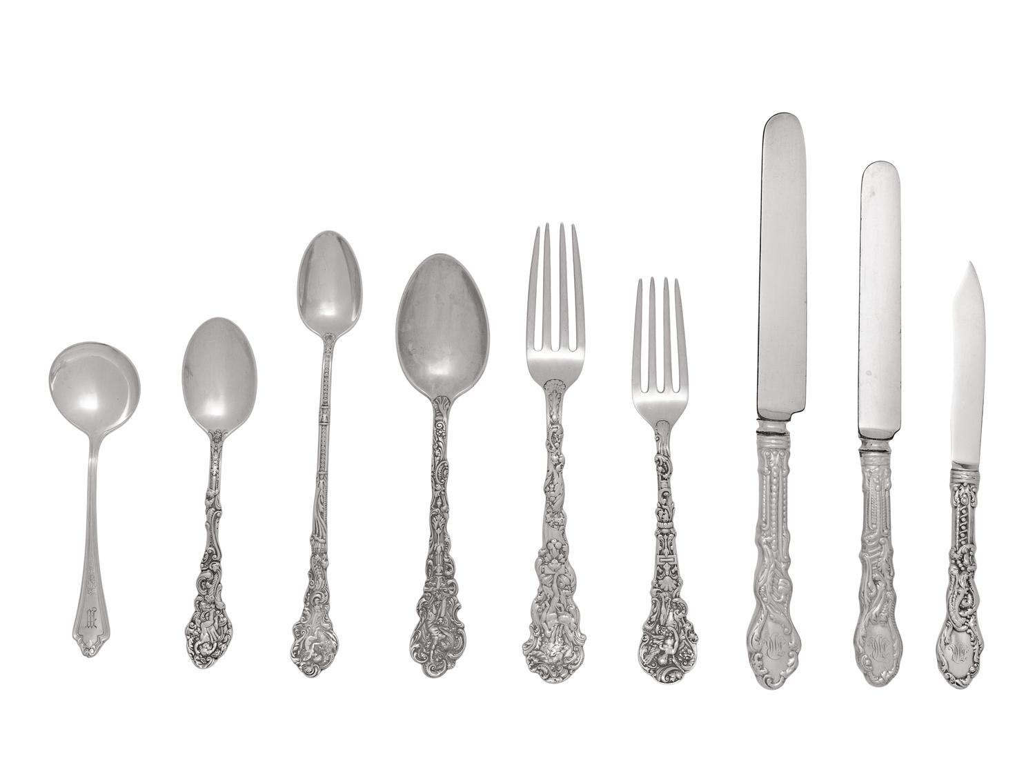 An American Silver Flatware Service