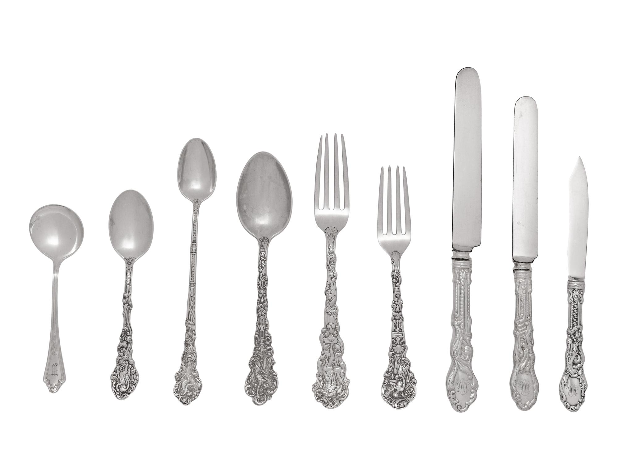 An American Silver Flatware Service