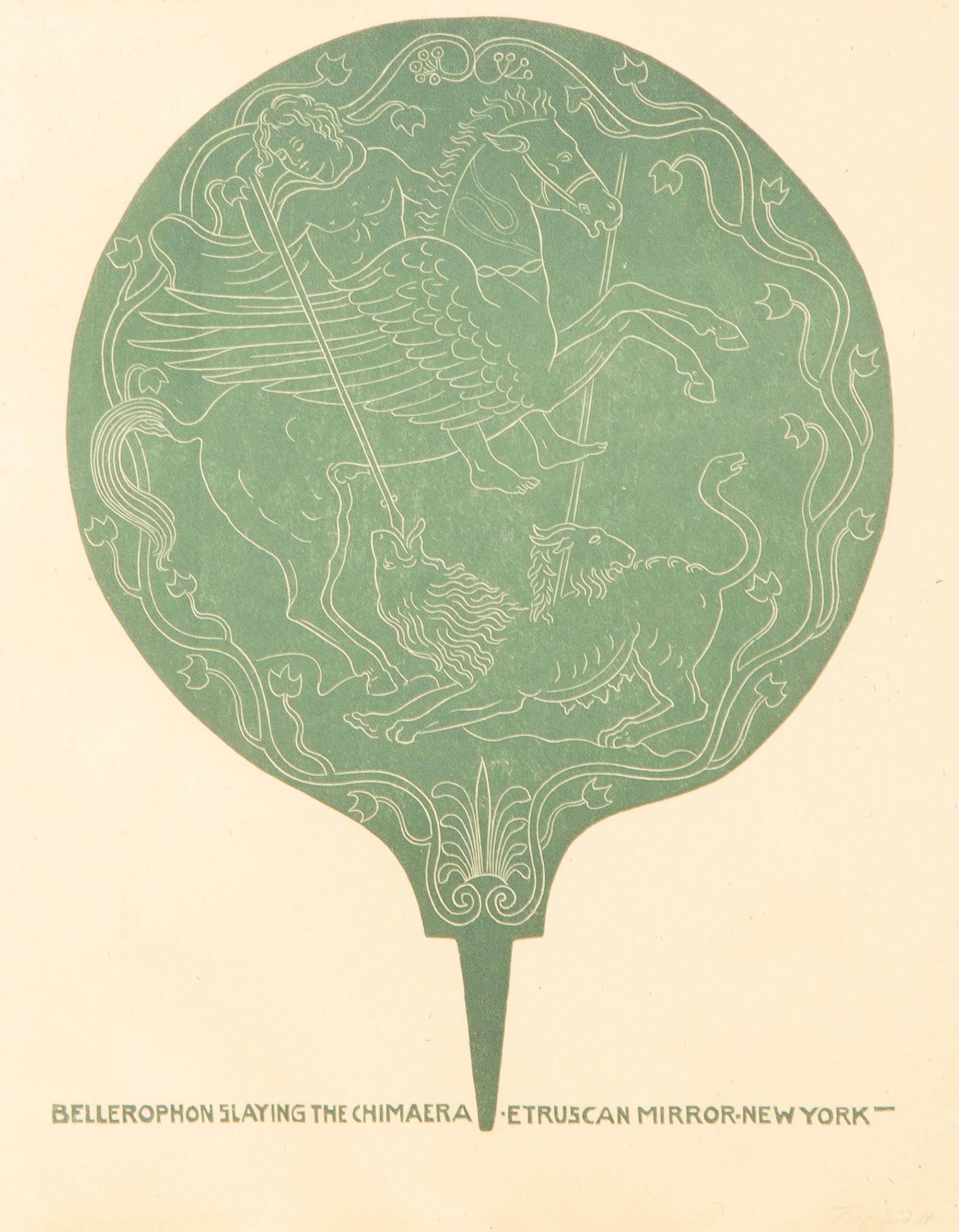 A Suite of Eight Gilt Framed Prints of Ancient Mirrors