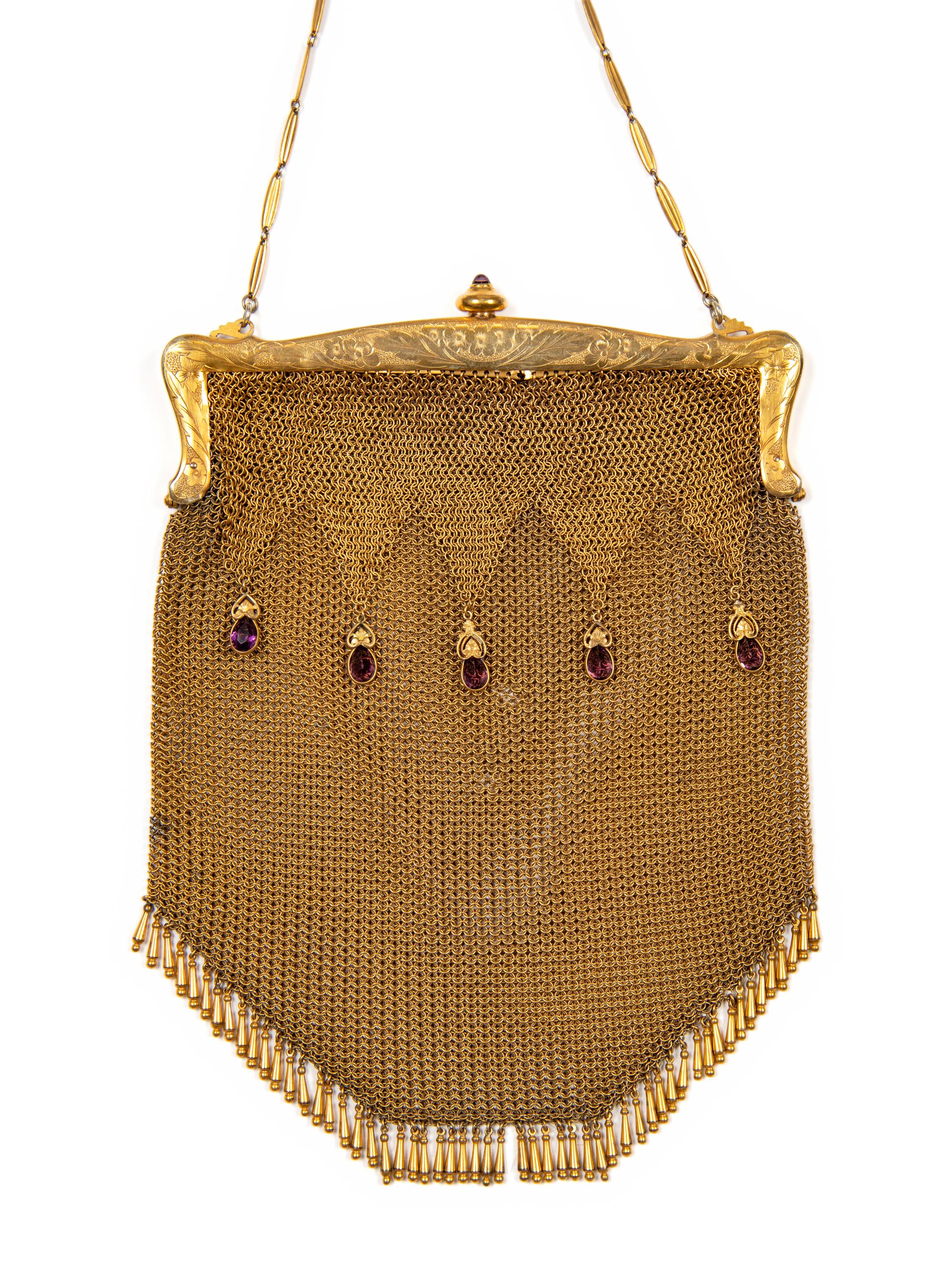 Collection of Eight Accessories; Seven Frame Bags, One Braided Soutache Cloche Hat, 1920s