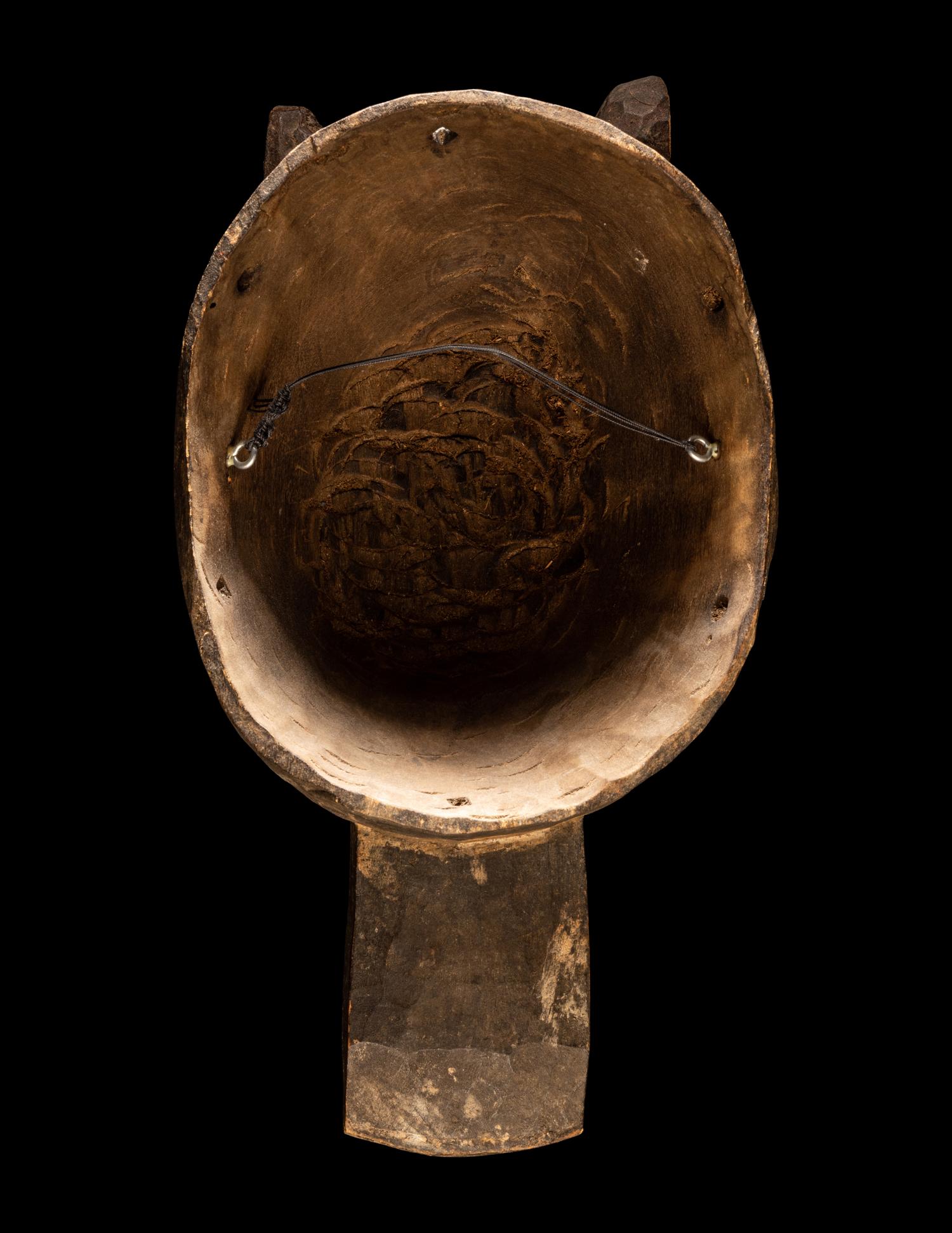 Two Mossi Wood Warthog Helmet Masks