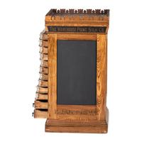 A Warehouse Point Silk Co. Stenciled Spool Cabinet