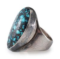 Silver and Lander Turquoise Ring