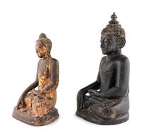 Two Seated Figures of Buddha