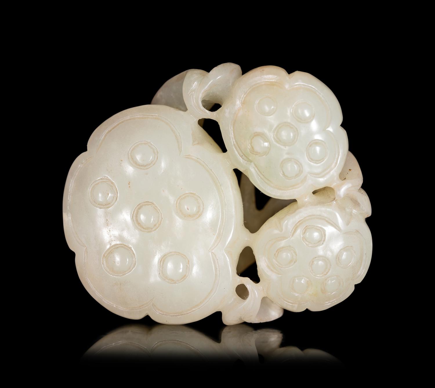 Five Chinese Carved Figures of Fruits