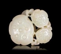 Five Chinese Carved Figures of Fruits