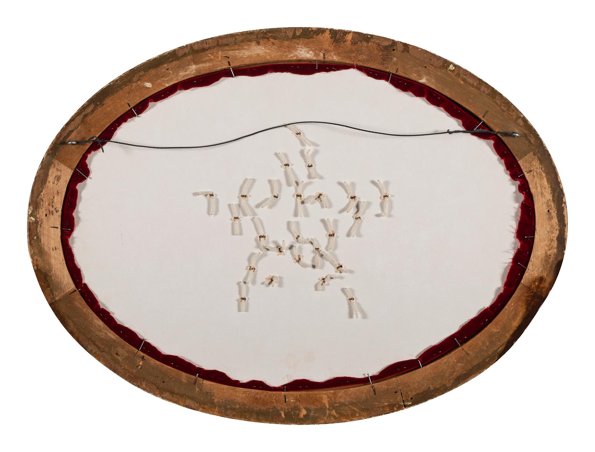 A collection of 24 Civil War buttons representing every branch of the Union Army displayed in decorative frame.