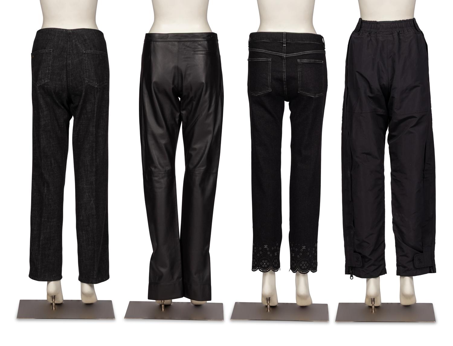 Chanel & Loewe, Four Pairs of Pants