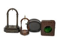 A Group of English and French Pocket Watch Boxes and Stands