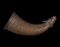 An Indian Bronze Rhyton Cup