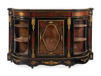 A Napoleon III Gilt Bronze Mounted Boulle Marquetry Console Cabinet