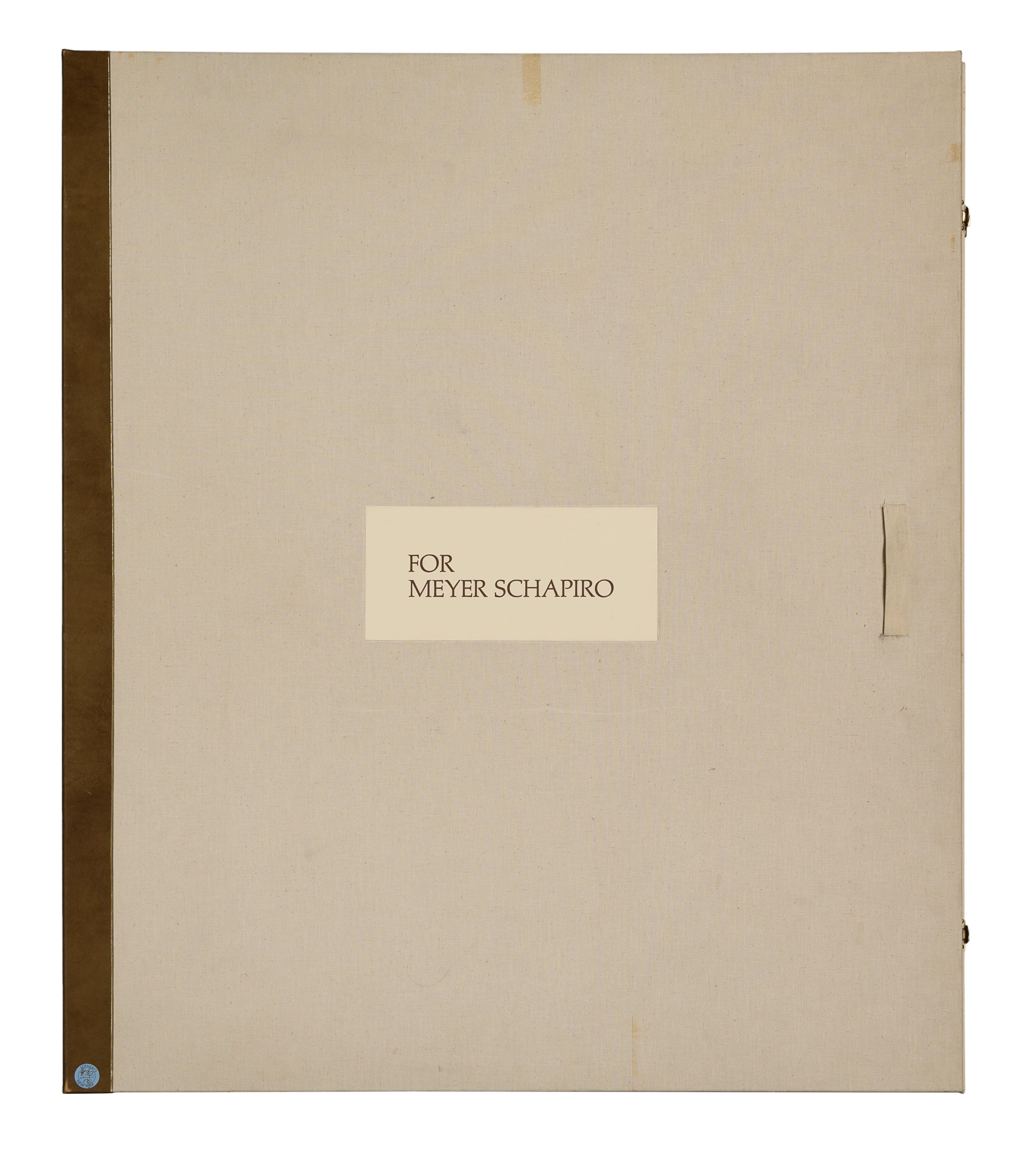 For Meyer Schapiro ( complete portfolio of 12 prints, in original case), 1973-1974