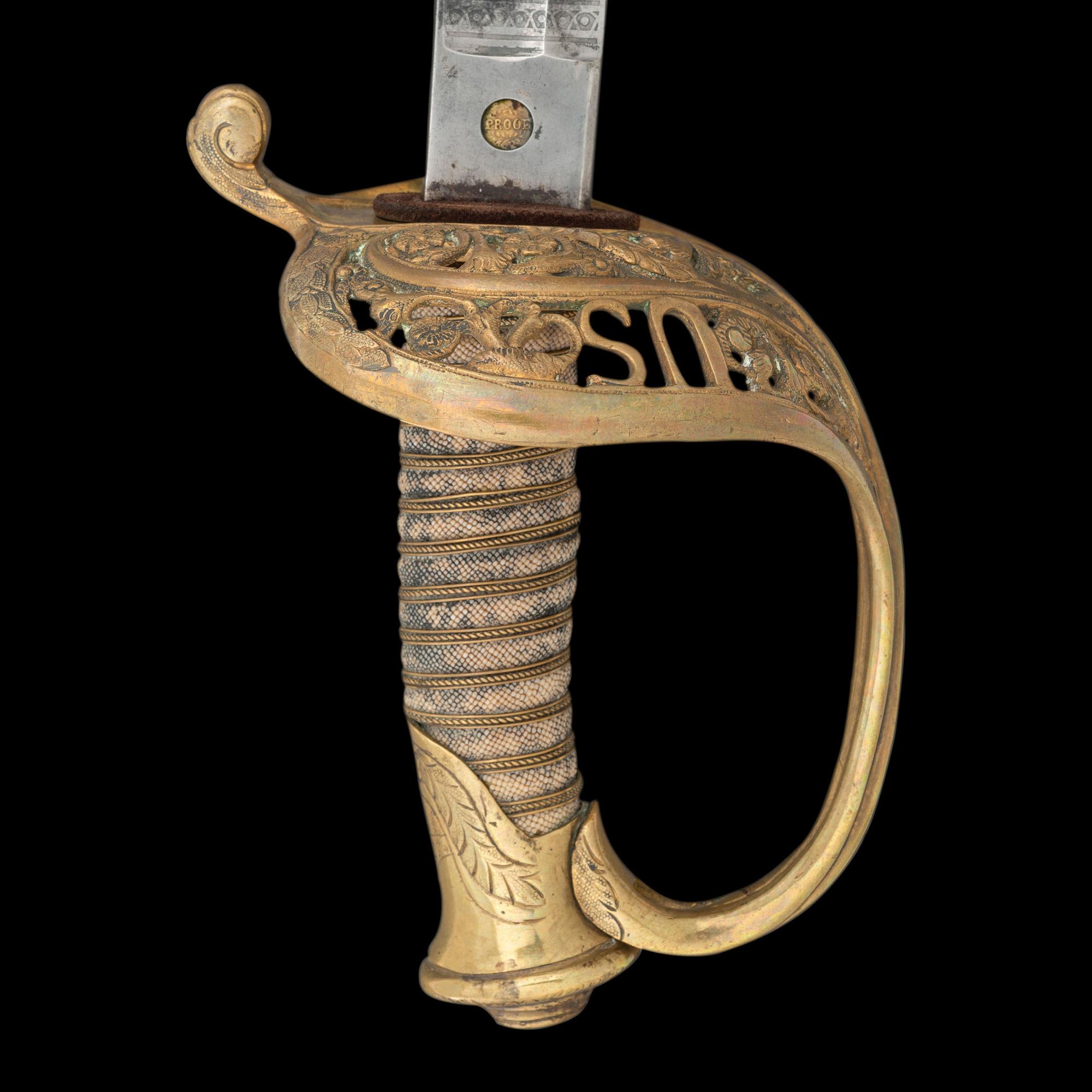 Presentation Imported 1850 Staff & Field Officers Sword of Lt. Hannibal Johnson, Captured at Gettysburg & The Wilderness - Escaped From Prison