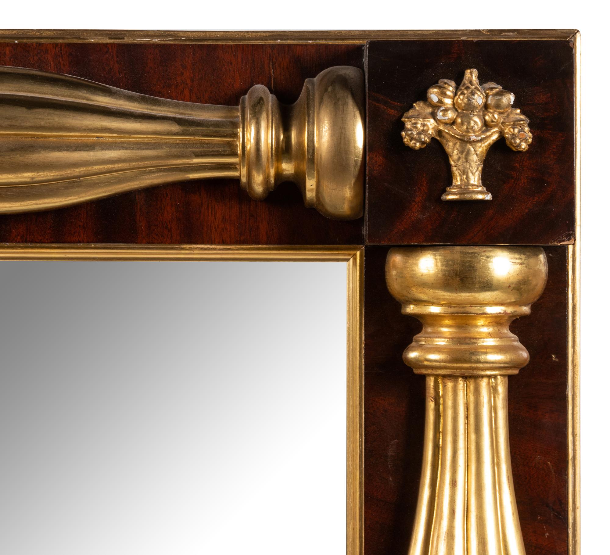 A Giltwood and Carved Federal Style Mirror