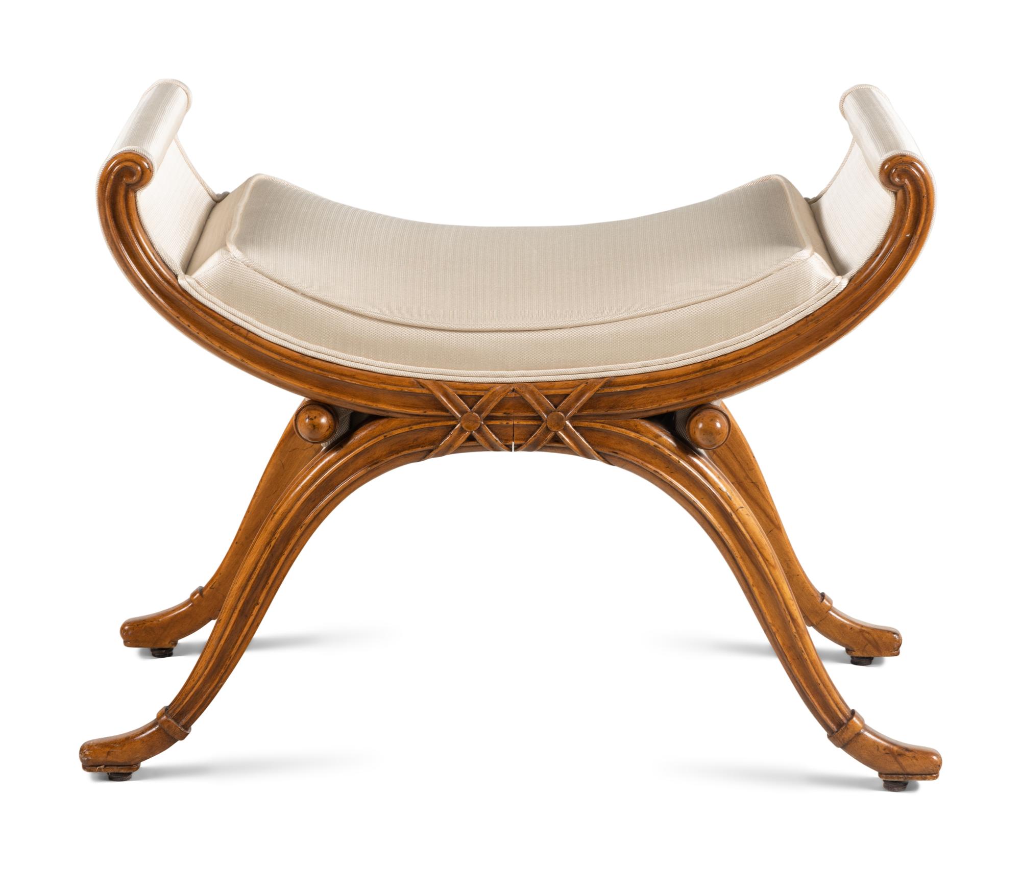 An Empire Style Upholstered Bench