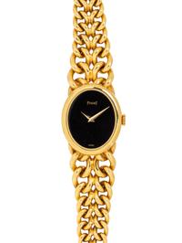 PIAGET, 18K YELLOW GOLD AND ONYX REF. 6822 K 10 WRISTWATCH