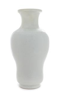 A White Glazed Porcelain Vase — 18TH CENTURY