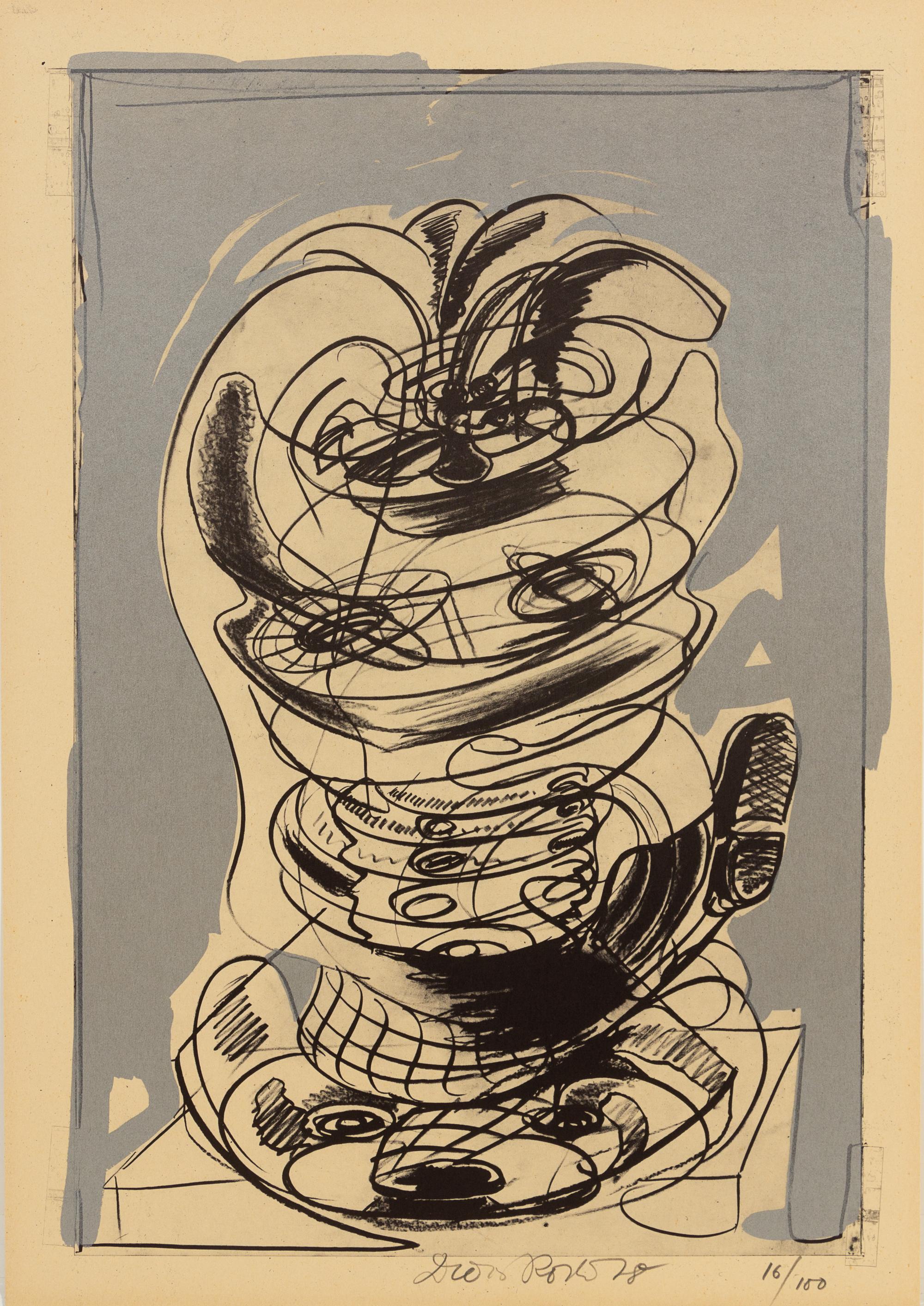 Dieter Roth, (German, 1930-1998), 2 times 5 TROPHIES, 1978, together with speedy drawing and book Seishport, Trophies; 125 Two-Handed S