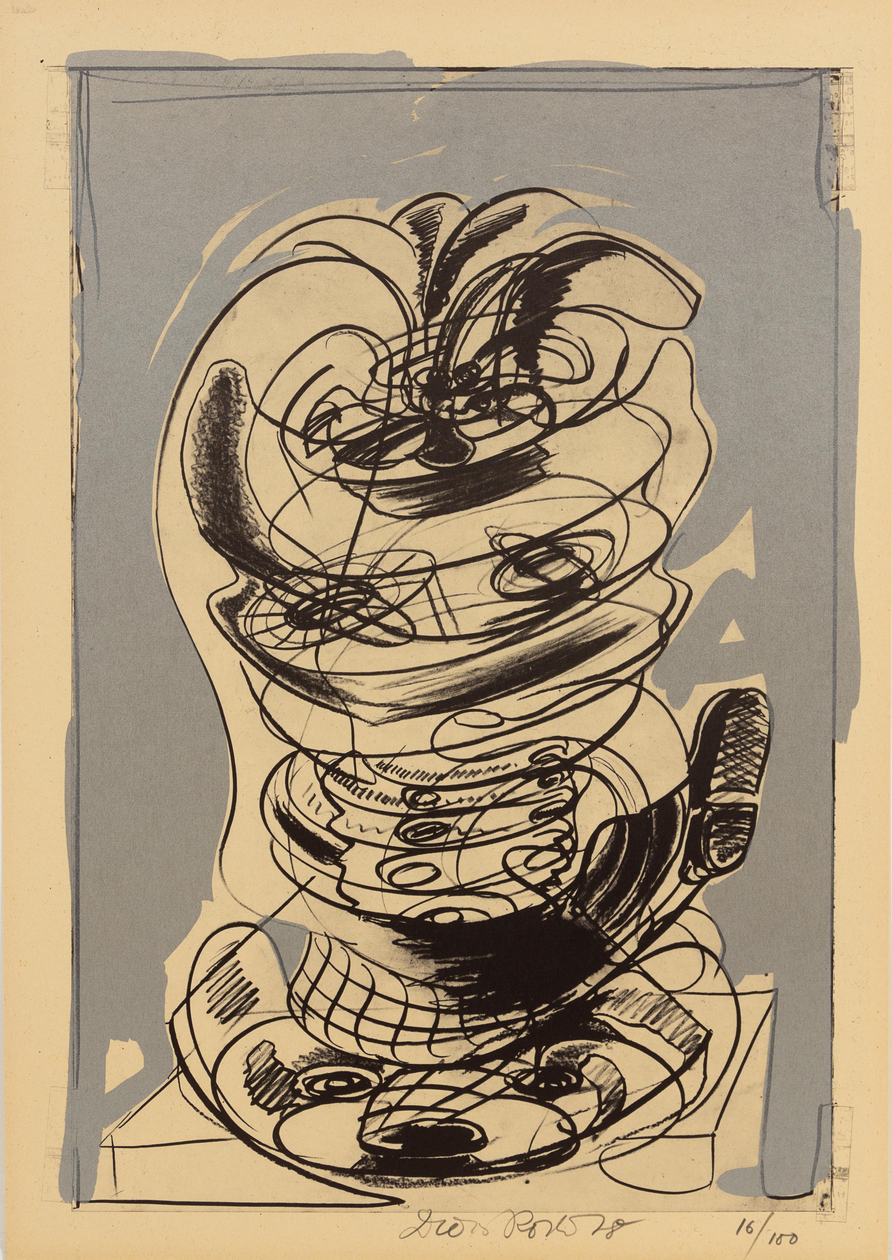 Dieter Roth, (German, 1930-1998), 2 times 5 TROPHIES, 1978, together with speedy drawing and book Seishport, Trophies; 125 Two-Handed S