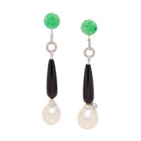 MULTIGEM AND DIAMOND EARCLIPS