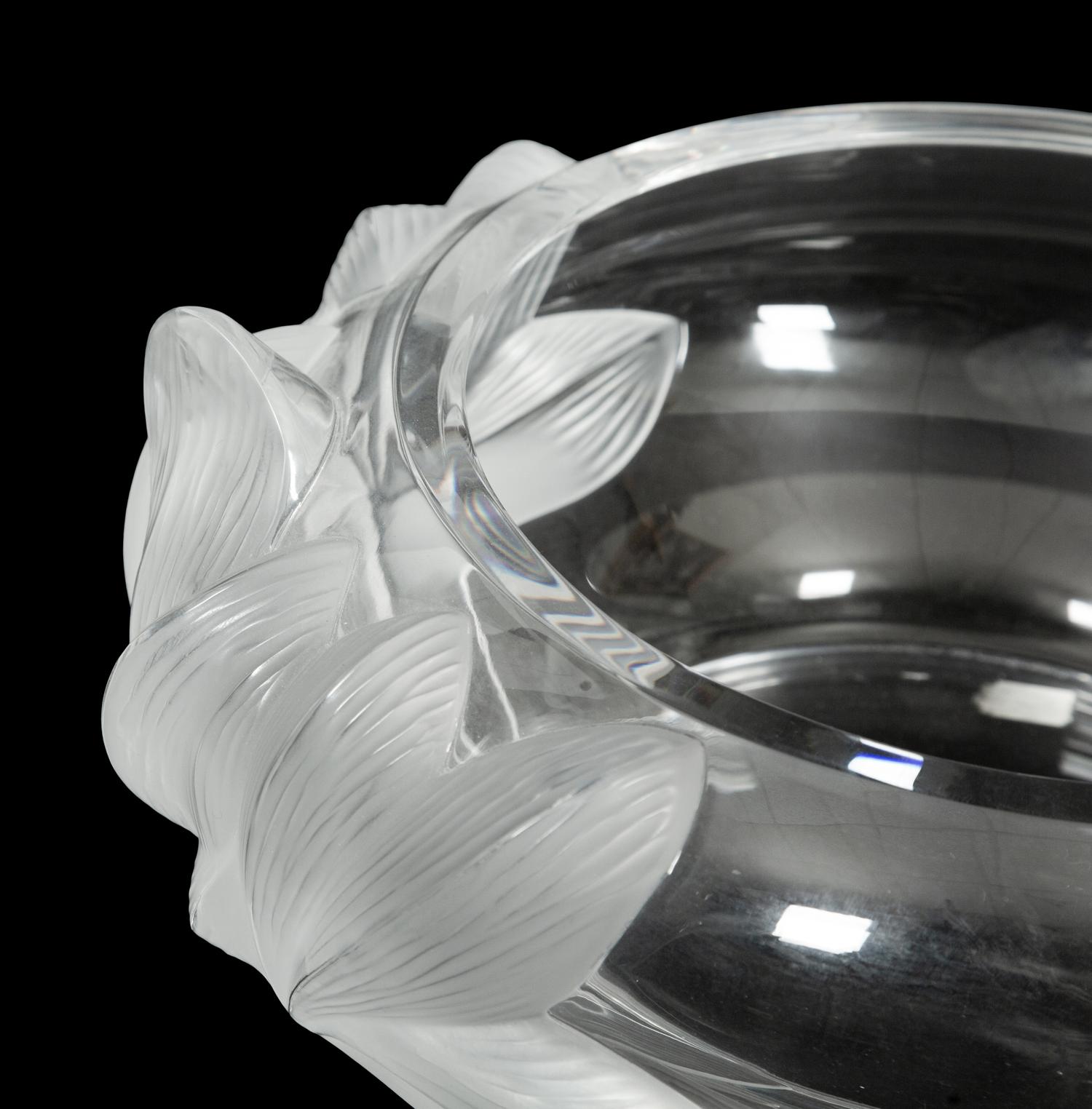A Lalique Pivoines Center Bowl