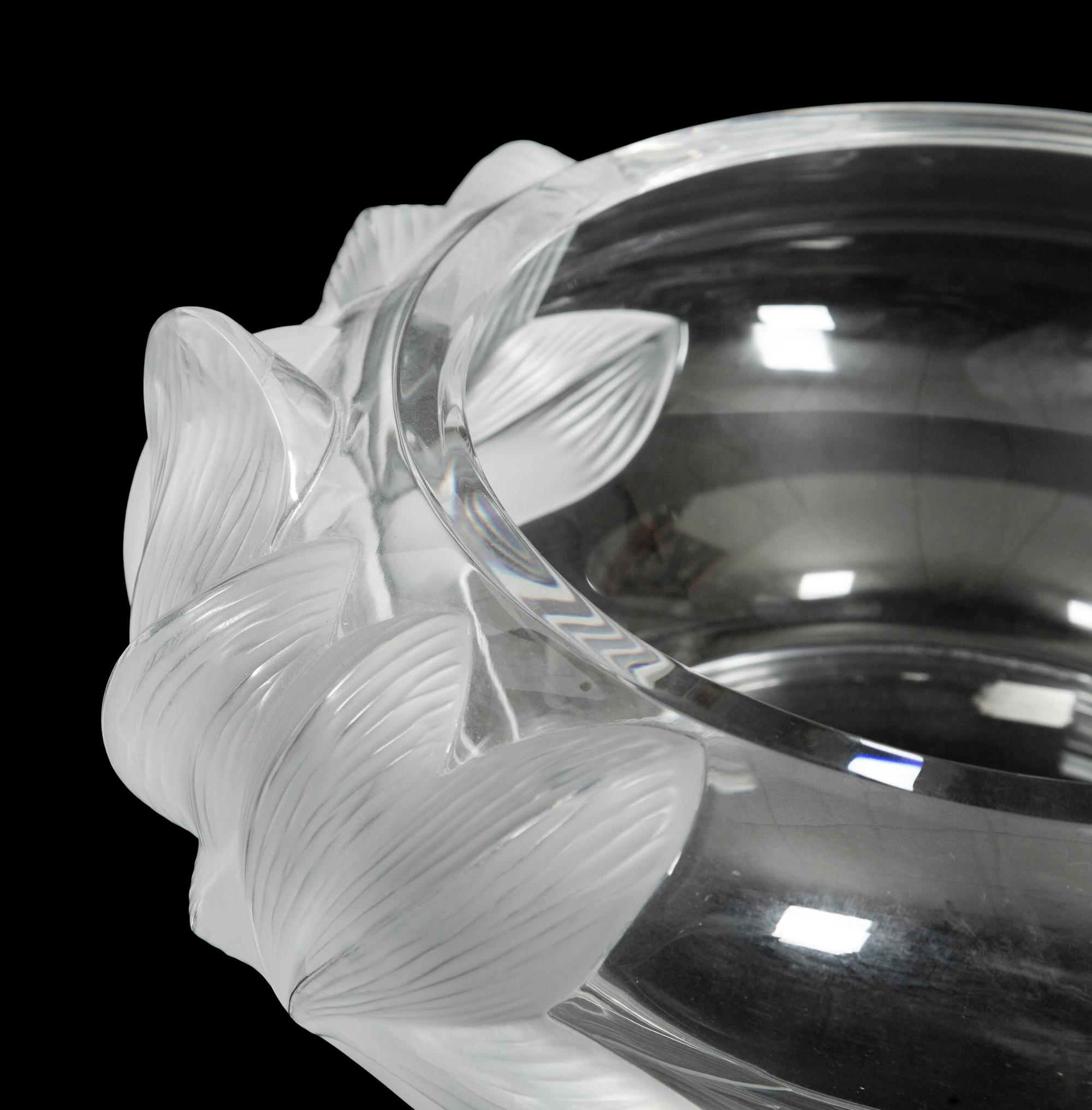 A Lalique Pivoines Center Bowl