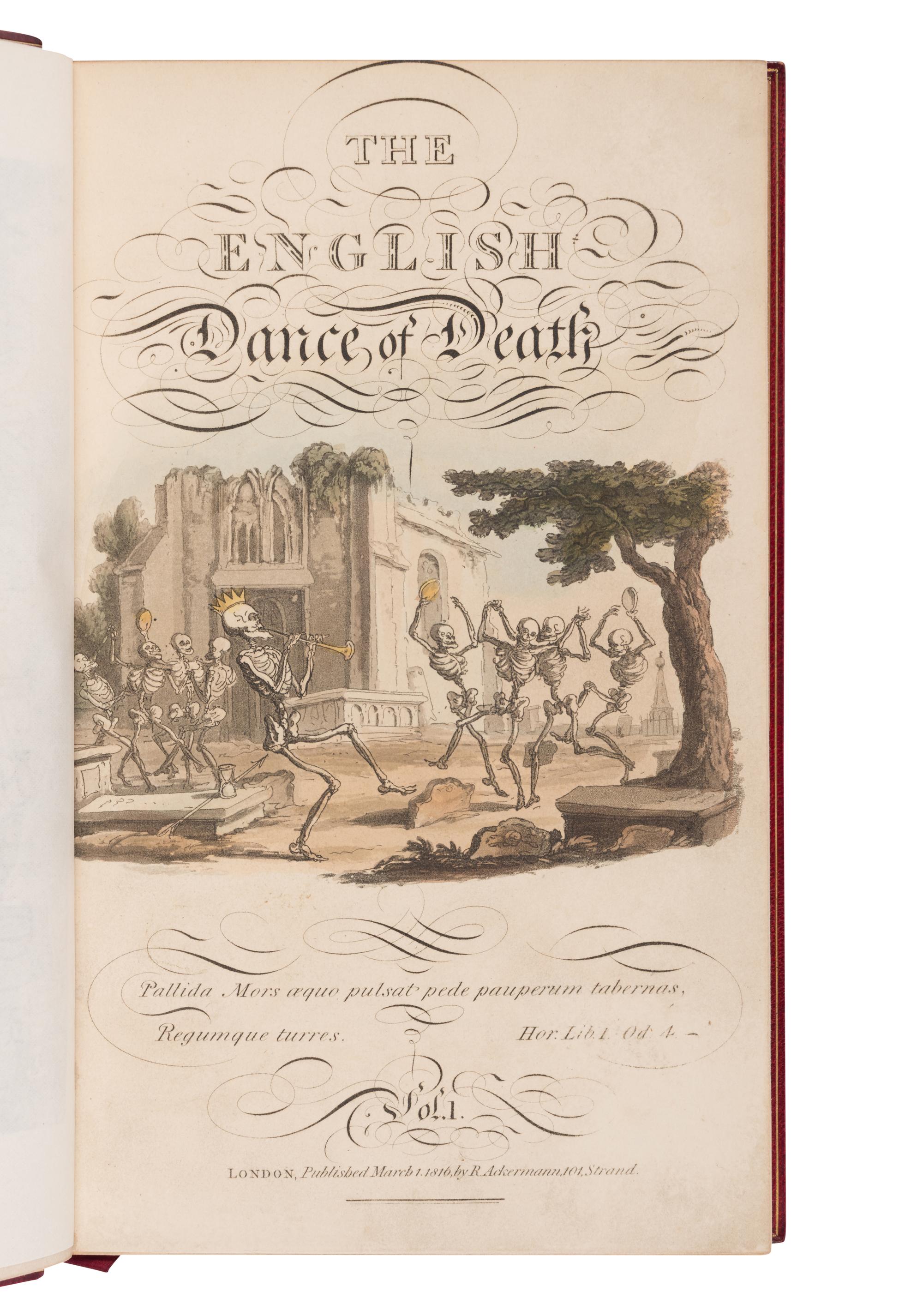 COMBE, William (1742-1823). The English Dance of Death. London: J. Diggens; R. Ackermann’s Repository of Arts 1815-1816.