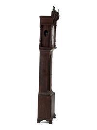 A Chippendale Grain Painted Pine Tall Case Clock