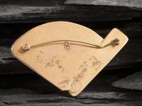14K Gold and Agate Pin / Brooch