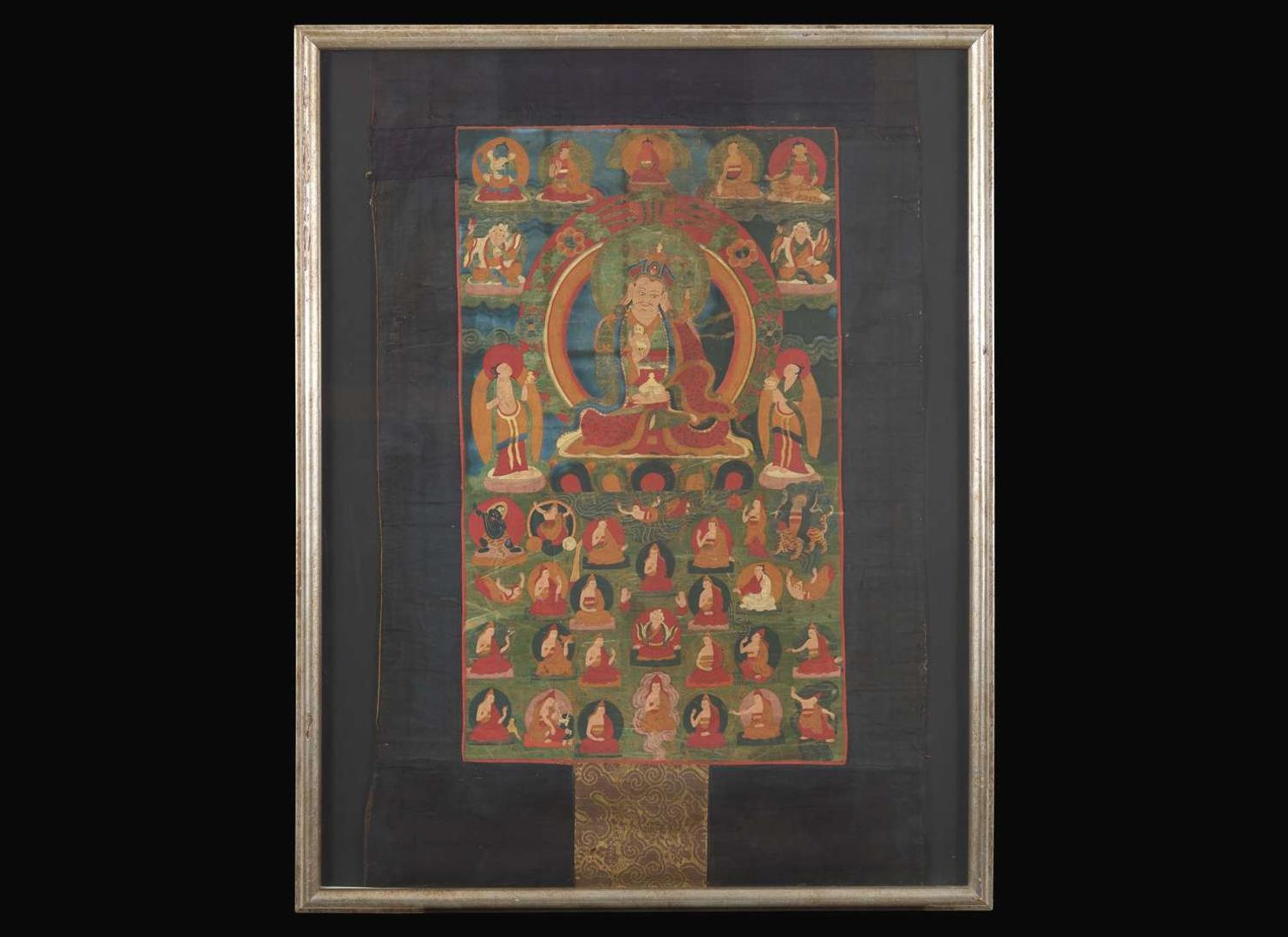 A Tibetan Thanka depicting Padmsambhava 蓮花生大士唐卡