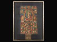 A Tibetan Thanka depicting Padmsambhava 蓮花生大士唐卡