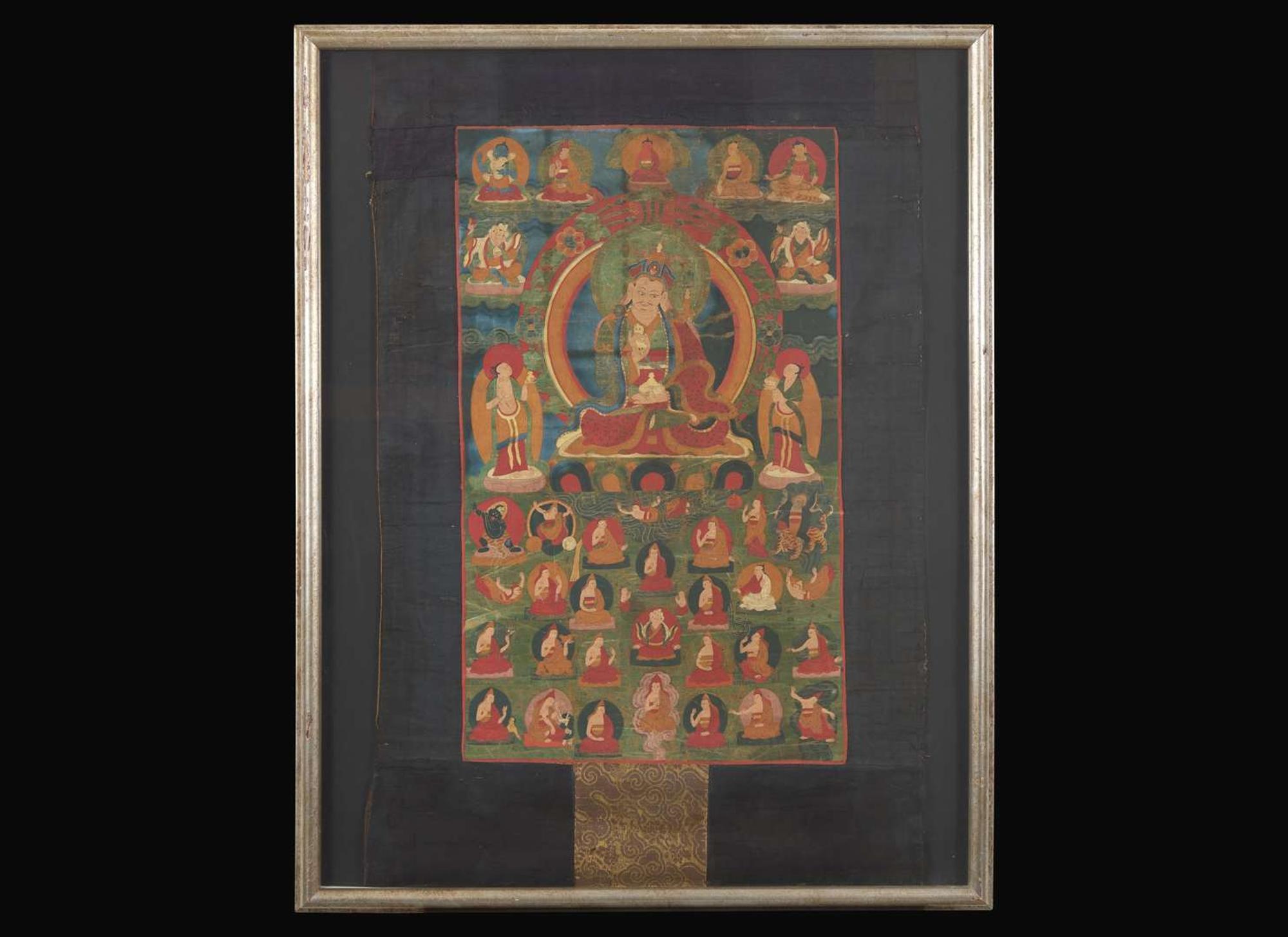 A Tibetan Thanka depicting Padmsambhava 蓮花生大士唐卡