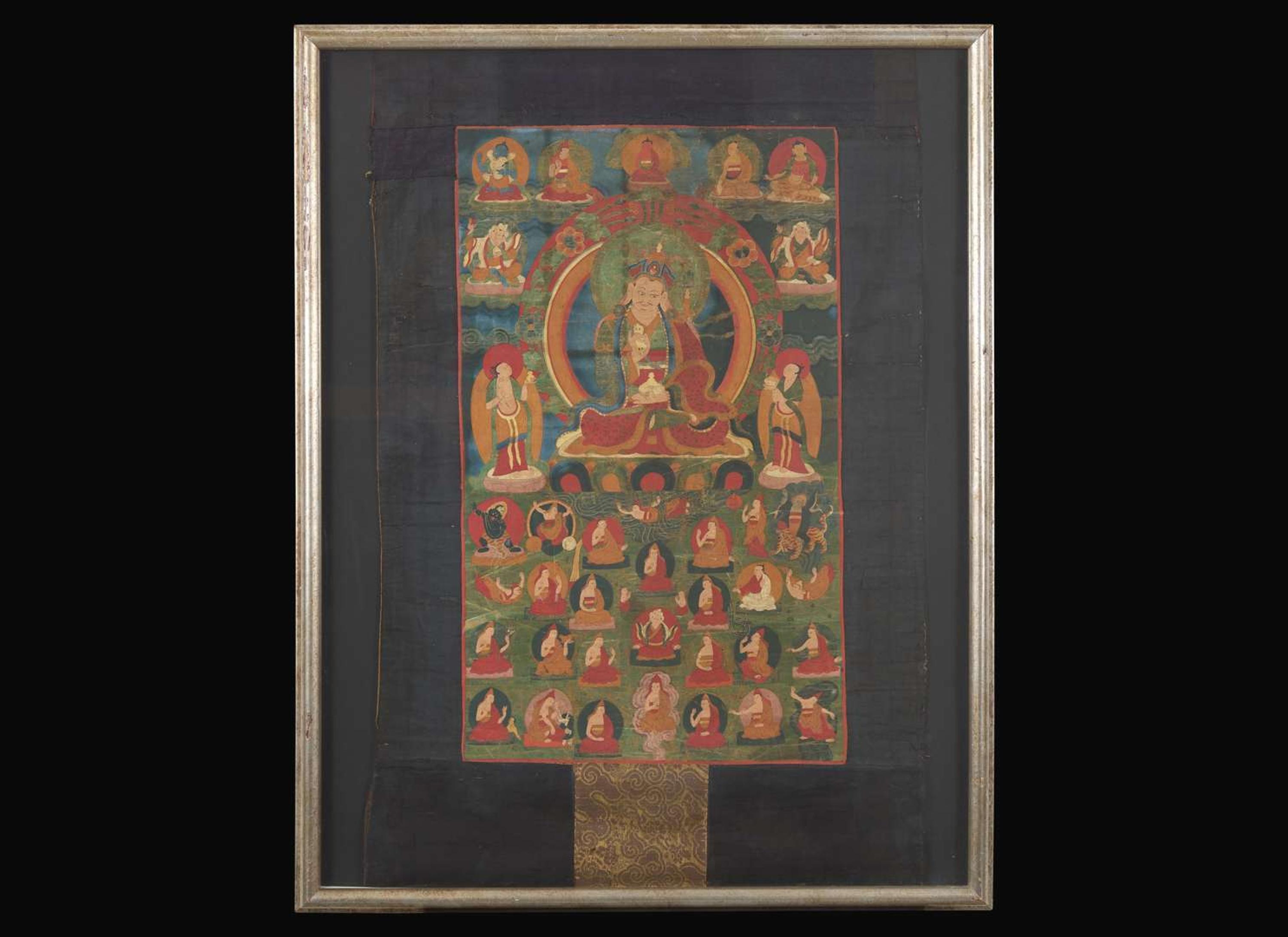 A Tibetan Thanka depicting Padmsambhava 蓮花生大士唐卡